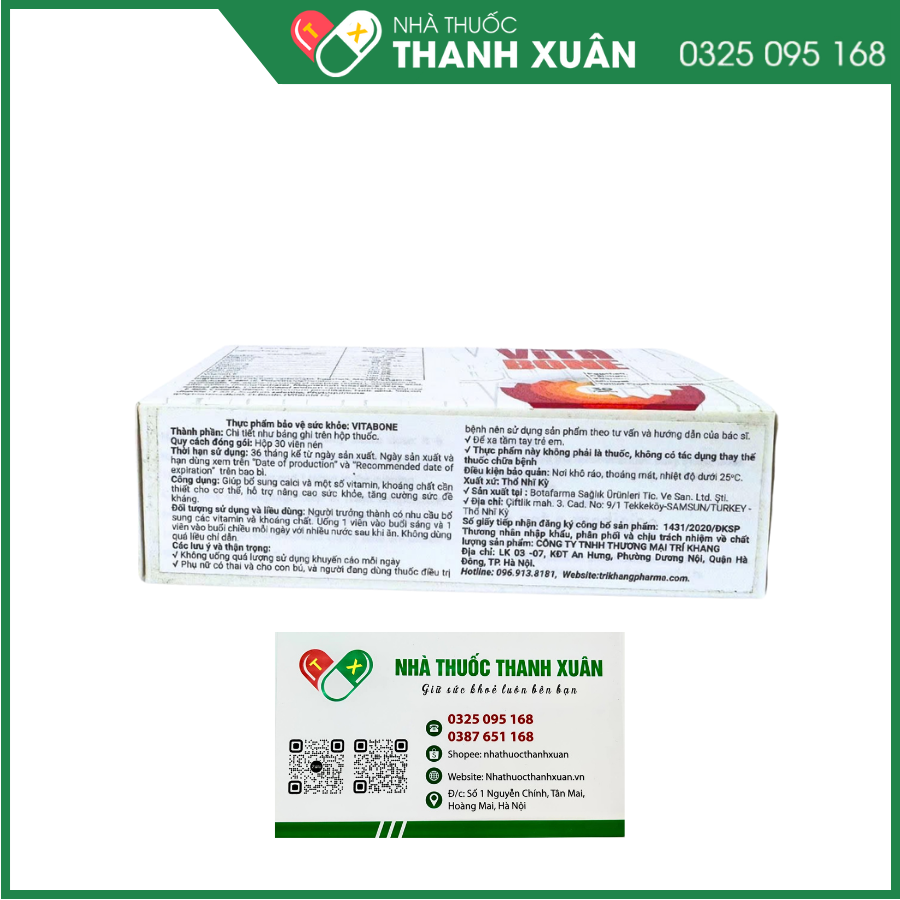 Vita Bone – Viên uống bổ sung canxi, vitamin, khoáng chất